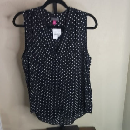 Vince Camuto Black Sleeveless Blouse