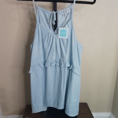 Hayden Light Blue Sleeveless Top