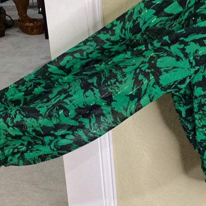 NWT Misa Green Patterned Women's Top