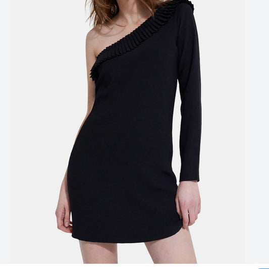 NWT Size XS  The Kooples Black One-Shoulder Dress