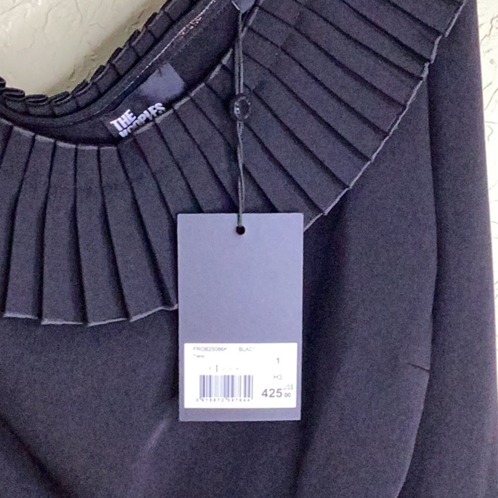 NWT Size XS  The Kooples Black One-Shoulder Dress