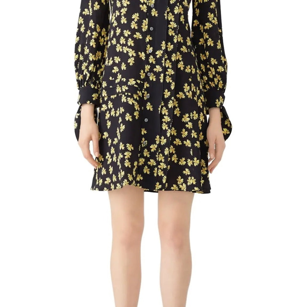 Derek Lam Floral Long Sleeve Dress