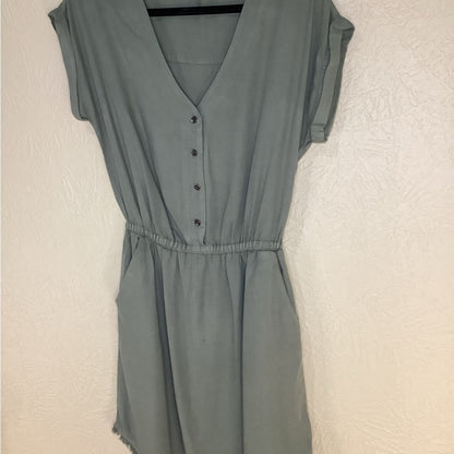 Size XS Splendid Olive Green Button-Down Dress