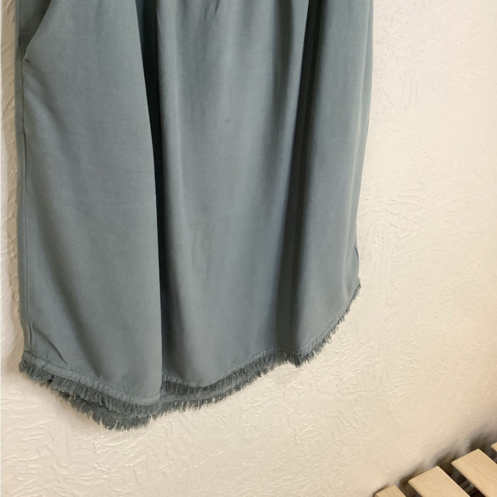 Size XS Splendid Olive Green Button-Down Dress