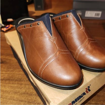 26. Romika Brown Leather Loafers Slip-Ons