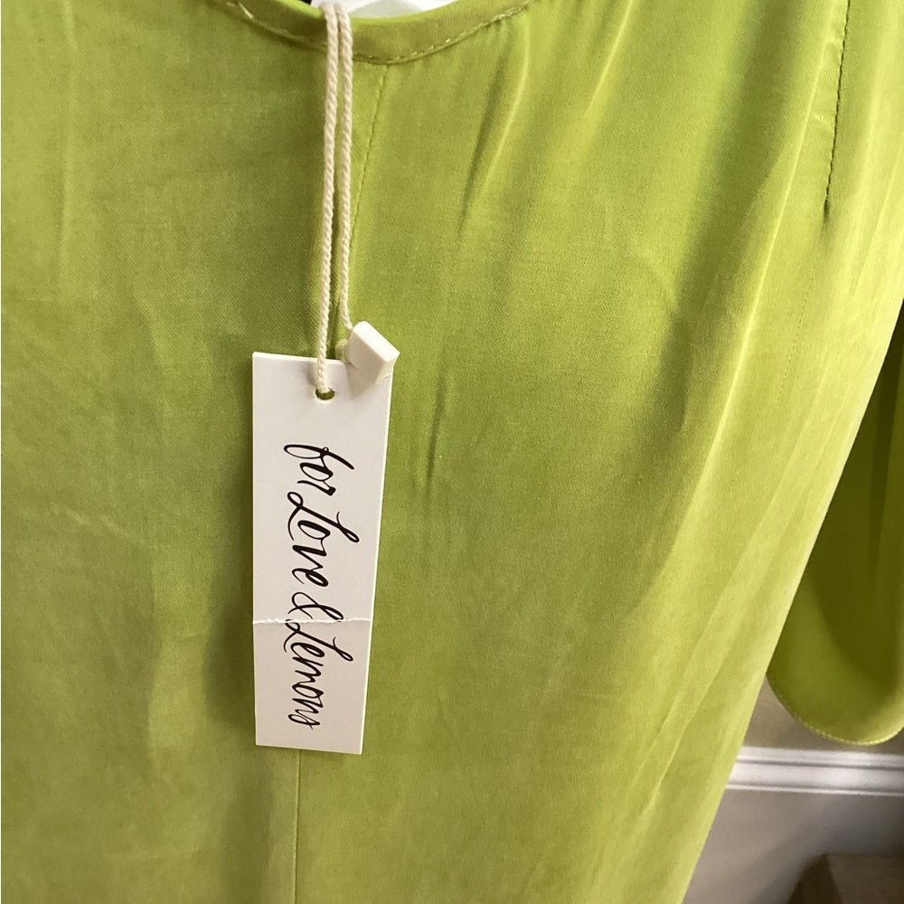 NWT SIZE SMALL For Love And Lemons Green Bell Sleeve Backless Dress