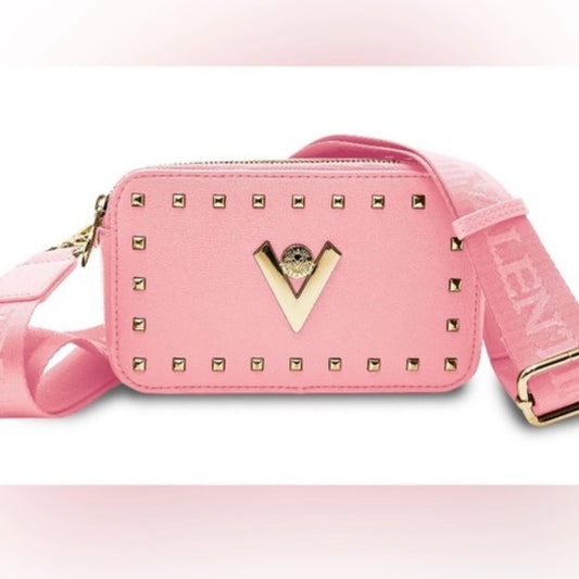 NWT SIZE OS Valentina Pink and Gold Crossbody Bag with Adjustable Strap