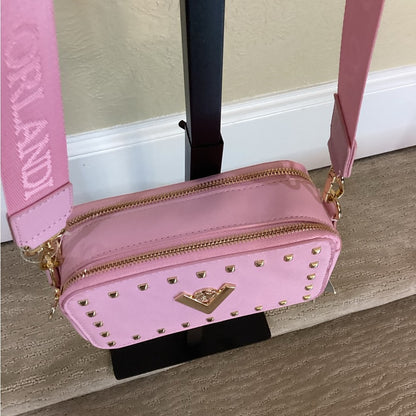 NWT SIZE OS Valentina Pink and Gold Crossbody Bag with Adjustable Strap