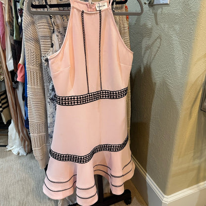 NWT SIZE S Sugarlips Pink and Black Tiered Ruffled Mini Dress