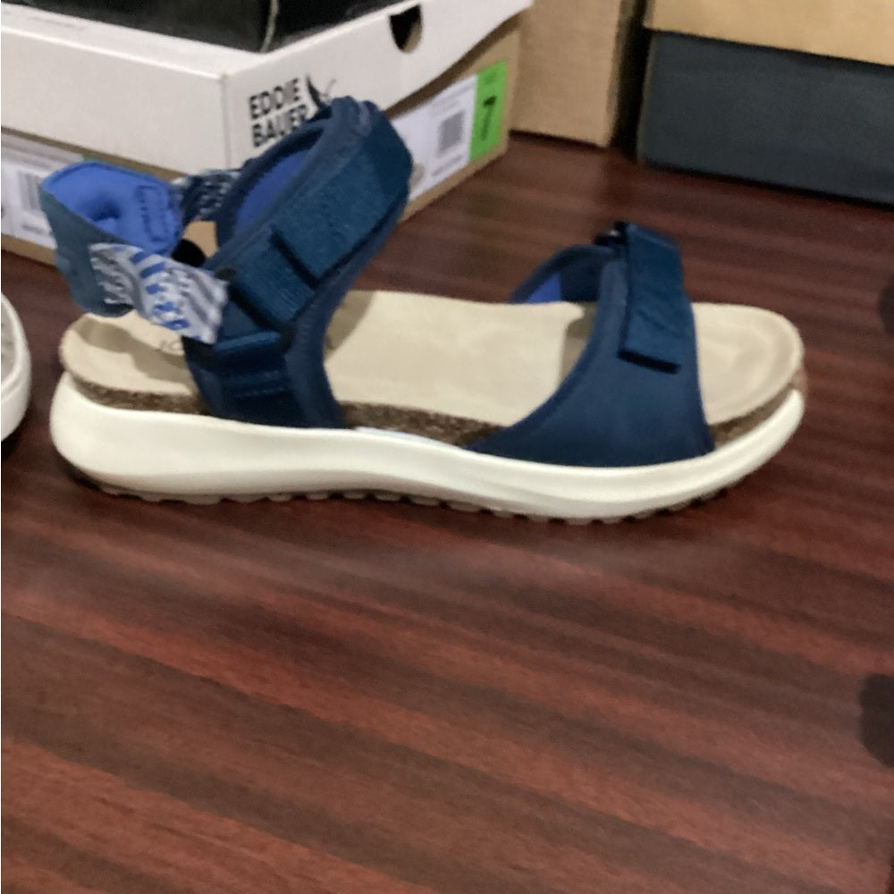 NEW SIZE 9-91/2 Josef Seibel Blue Sandals with Adjustable Straps