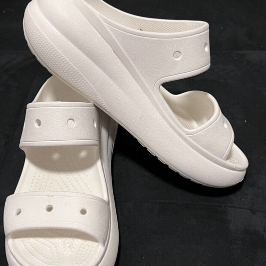 NEW size 10 Crocs White Slide Sandals