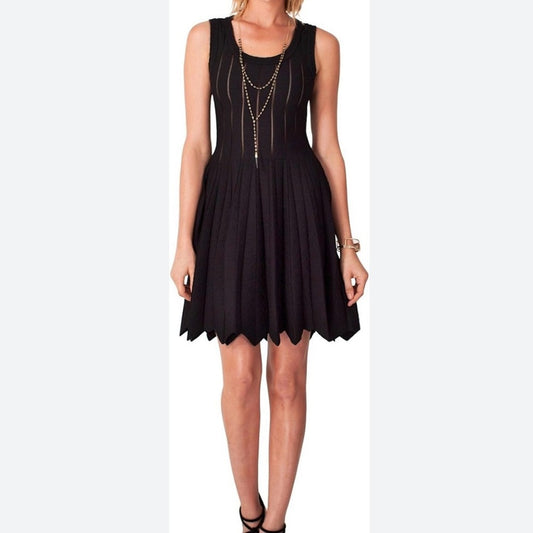 NWT size L Hale Bob Black Fit and Flare Mini Dress