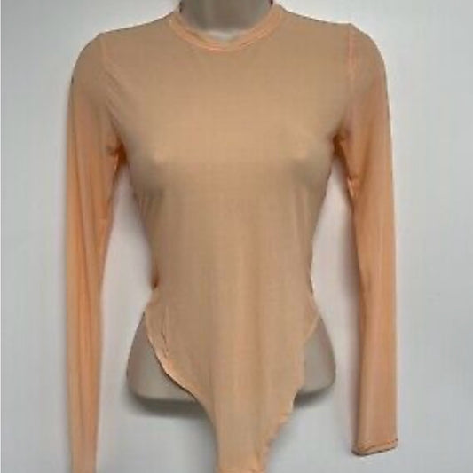 NWT SIZE MEDIUM Lululemon Athletica Orange Asymmetrical Bodysuit