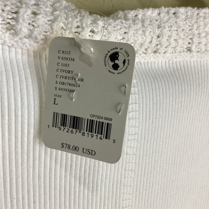 NWT SIZE L We The Free White Ribbed Crop Top