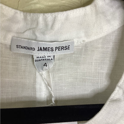 NWT SIZE 4 James Perse White Linen dress