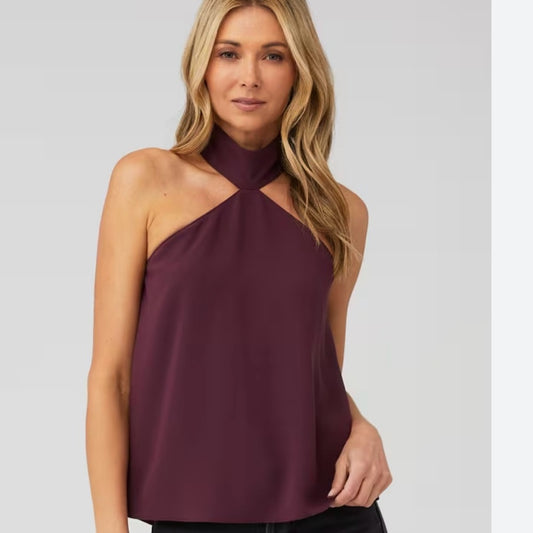 NWOT SIZE XS Amanda Uprichard Purple Halter Top Cocktail Backless