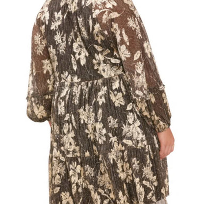 NWT SIZE LARGE Elegant Black and Cream Women's Dress