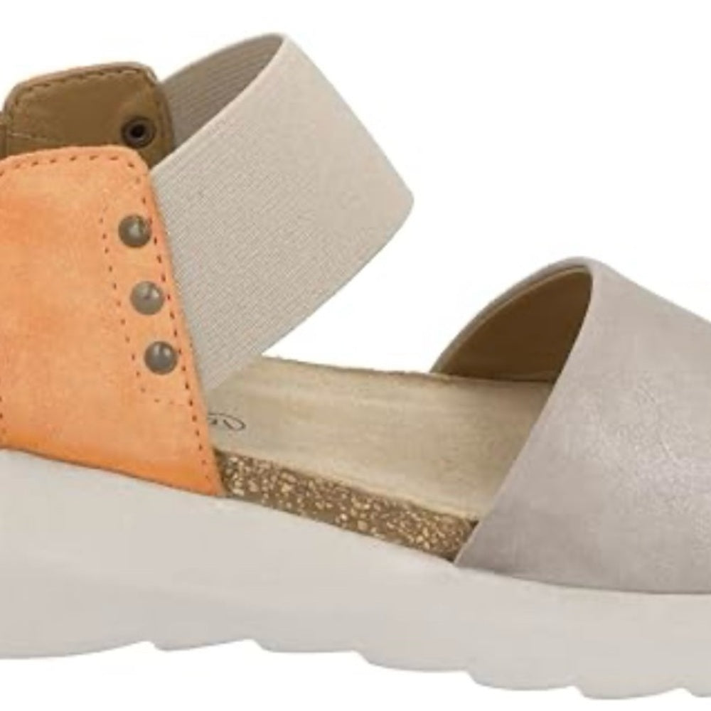 NEW SIZE 6.5 Romika Cream and Orange Sandals with Ergonomic Sole
