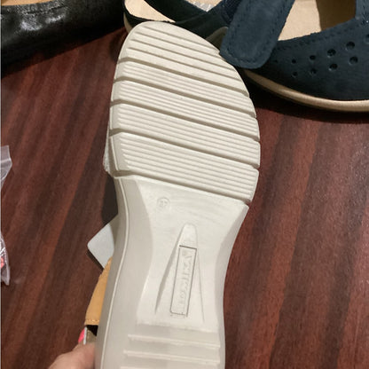 NEW SIZE 6.5 Romika Cream and Orange Sandals with Ergonomic Sole
