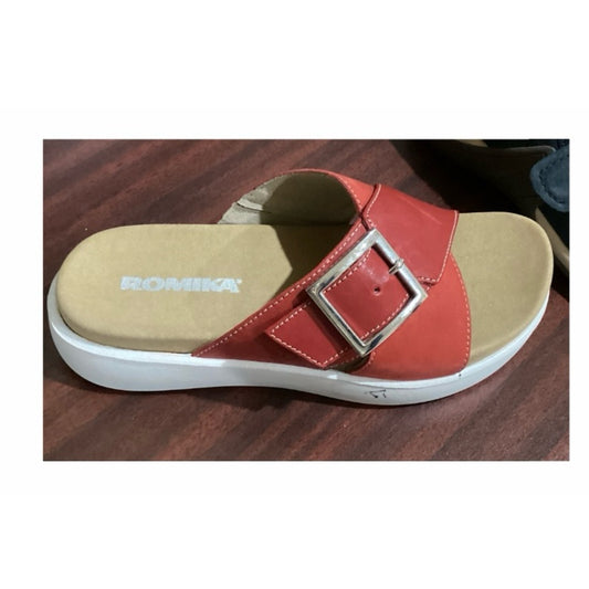 NEW SIZE 6-6 1/2 Romika Red Sandals with Silver Buckle