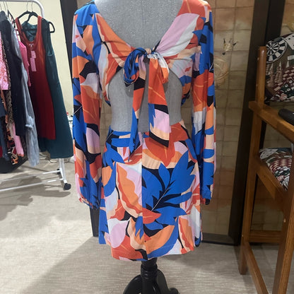 NWOT SIZE XS MINKPINK Bell Sleeve Blue and Pink Sundress