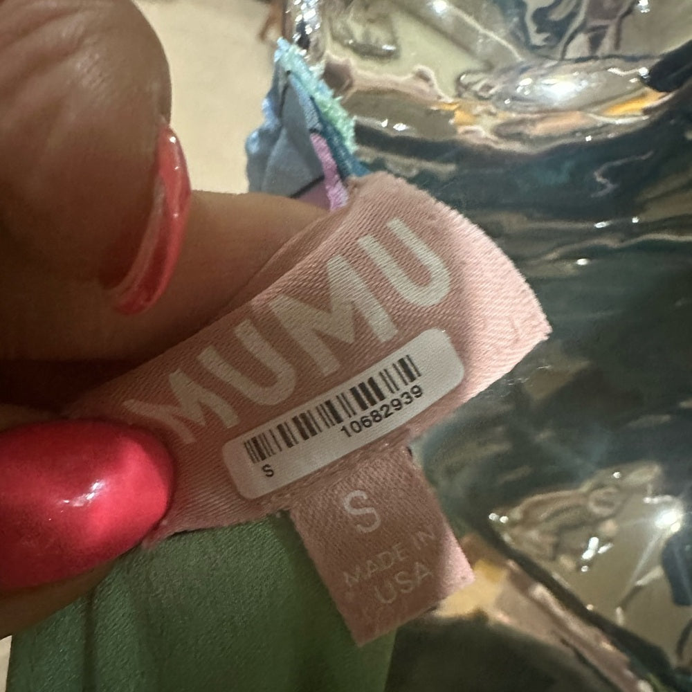 NWOT SIZE S Show Me Your MuMu Green Blue Crop Tank Top