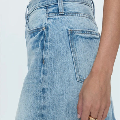 Size 25 Pistola Blue A-line Mini Skirt