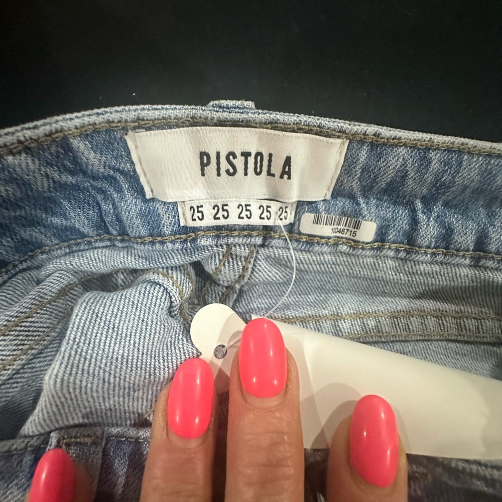 Size 25 Pistola Blue A-line Mini Skirt
