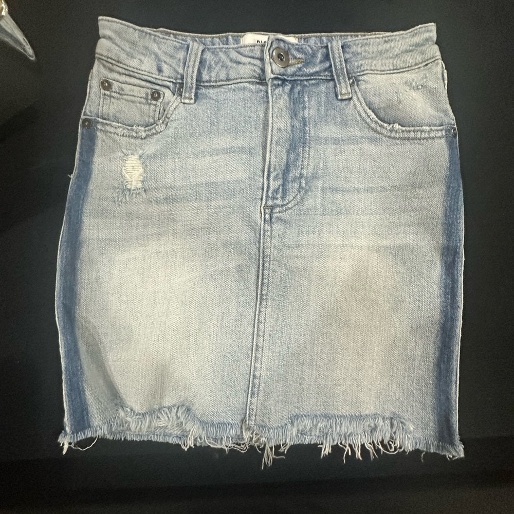 Size 25 Pistola Blue A-line Mini Skirt
