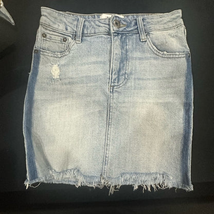 Size 25 Pistola Blue A-line Mini Skirt