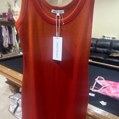 NWT SIZE S Cotton Citizen Orange Ribbed dress