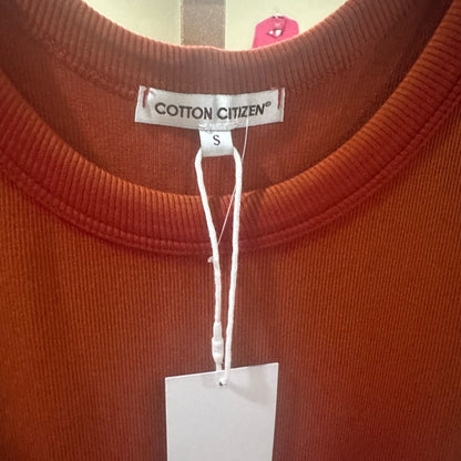 NWT SIZE S Cotton Citizen Orange Ribbed dress