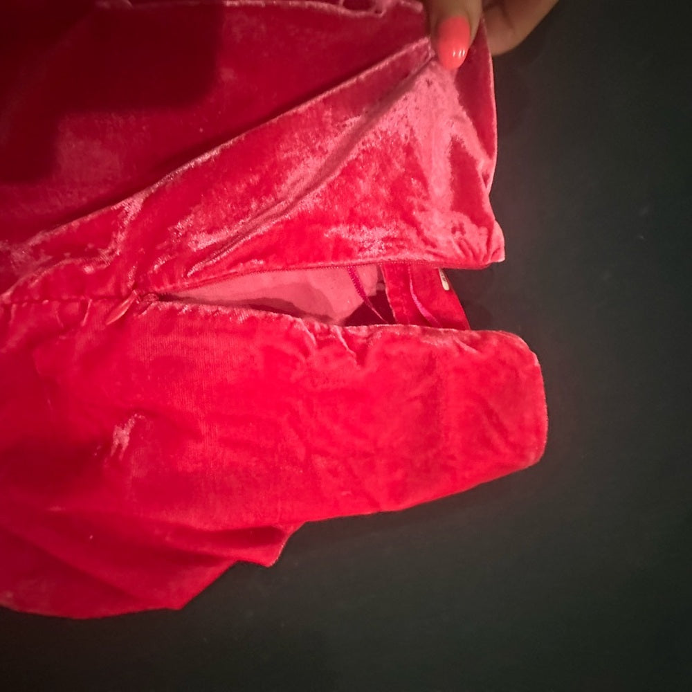 NWT SIZE 6 Free People Red Mini Asymmetrical Wrap Skirt