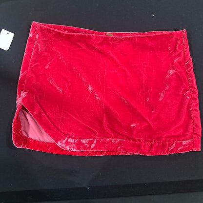 NWT SIZE 6 Free People Red Mini Asymmetrical Wrap Skirt