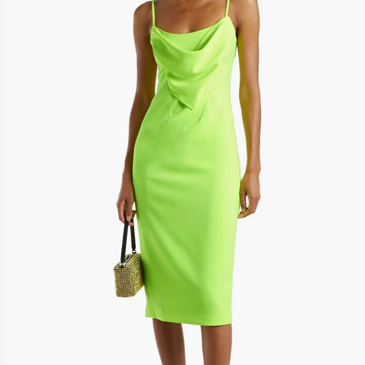 NWOT SIZE S Bardot Green Cowl Neck Slip Dress for Cocktail