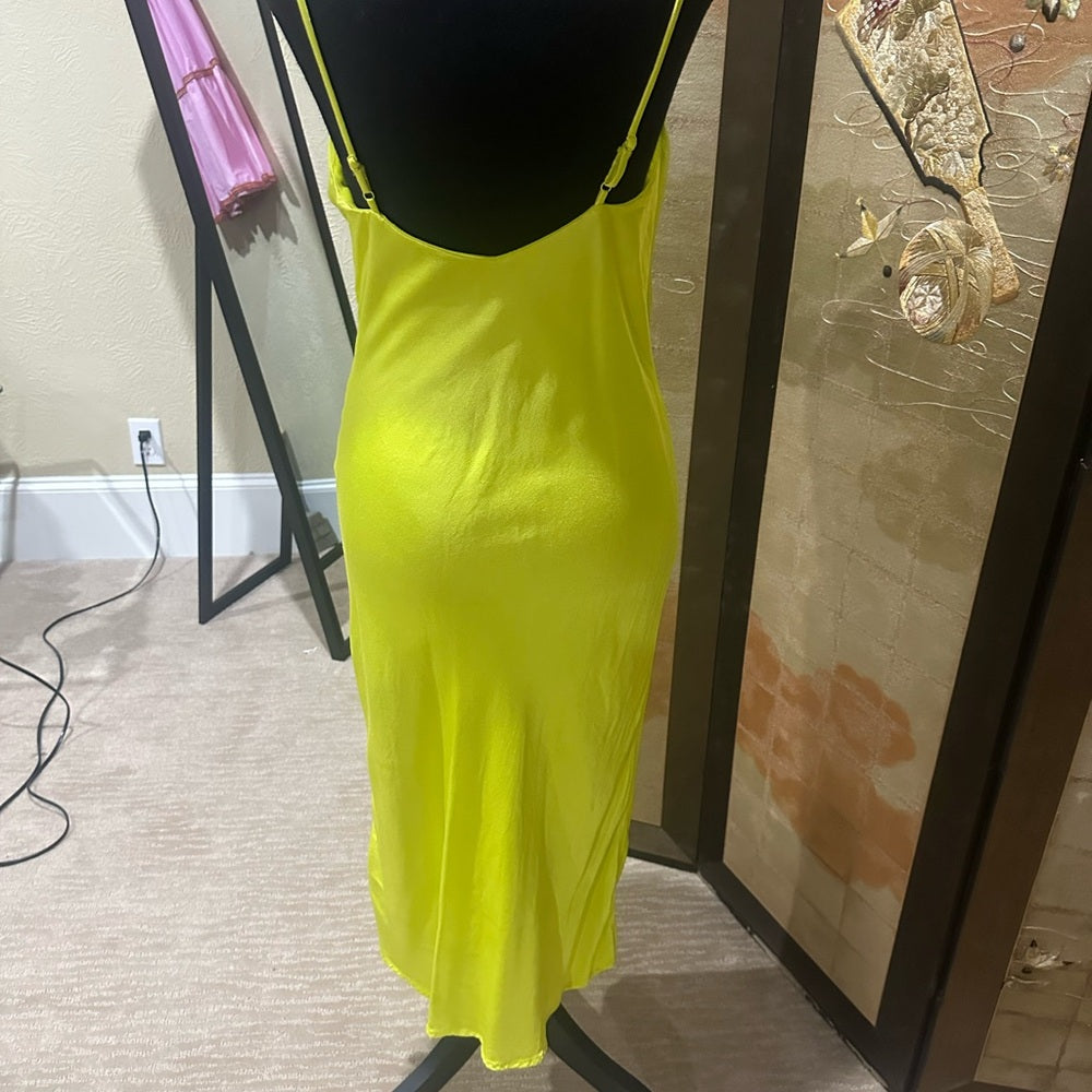 NWOT SIZE S Bardot Green Cowl Neck Slip Dress for Cocktail