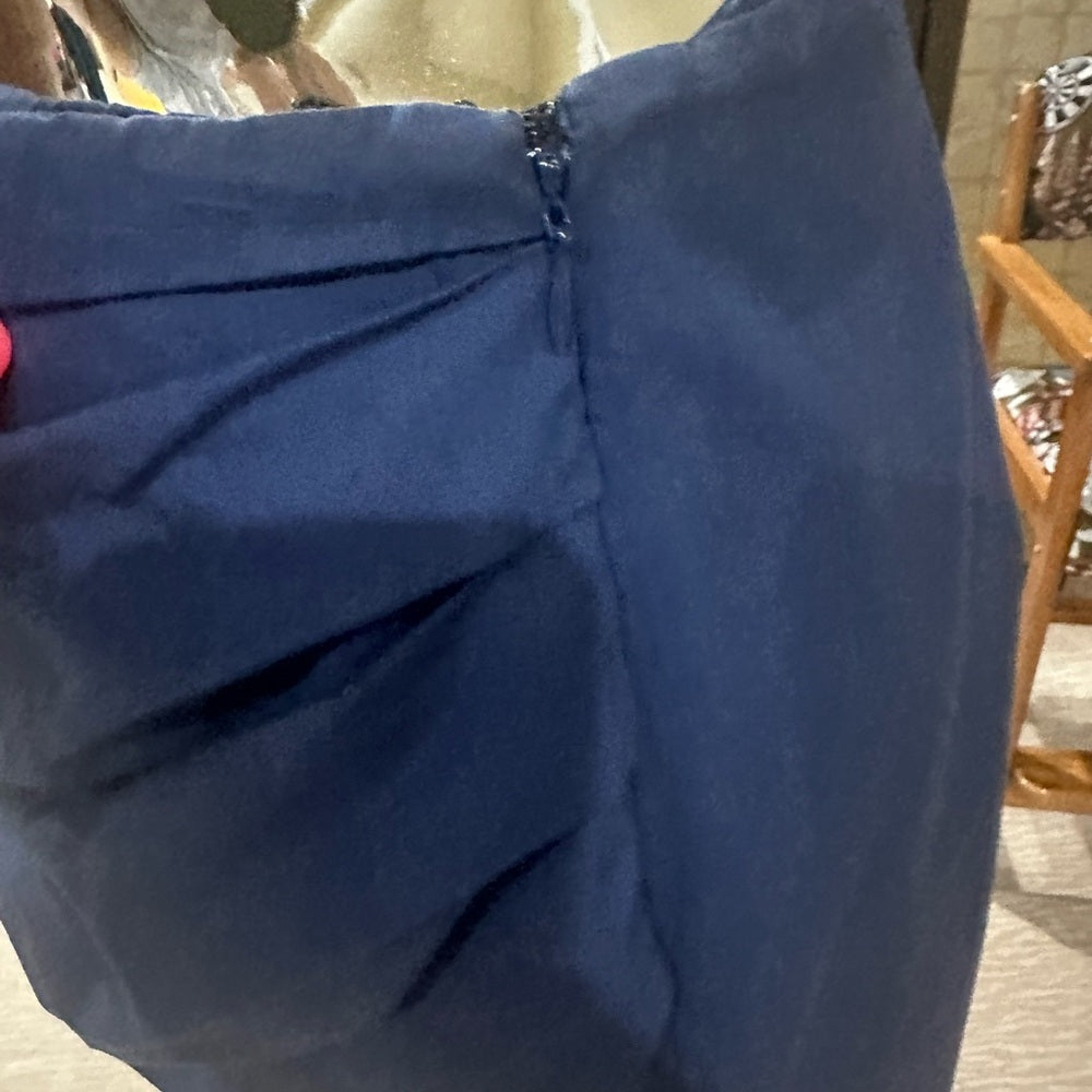 NWT SIZE S Monrow Blue Asymmetrical Wrap Mini Skirt