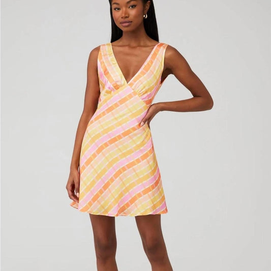 NWT size 8 PepperMayo Pink and Yellow Mini Dress