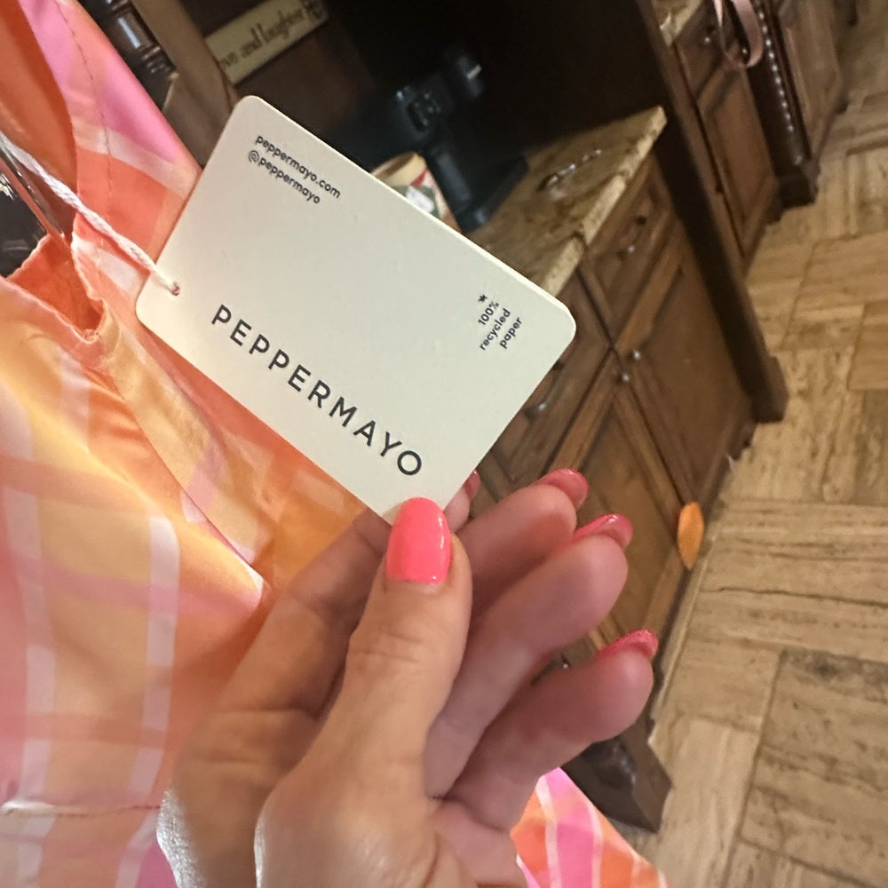 NWT size 8 PepperMayo Pink and Yellow Mini Dress