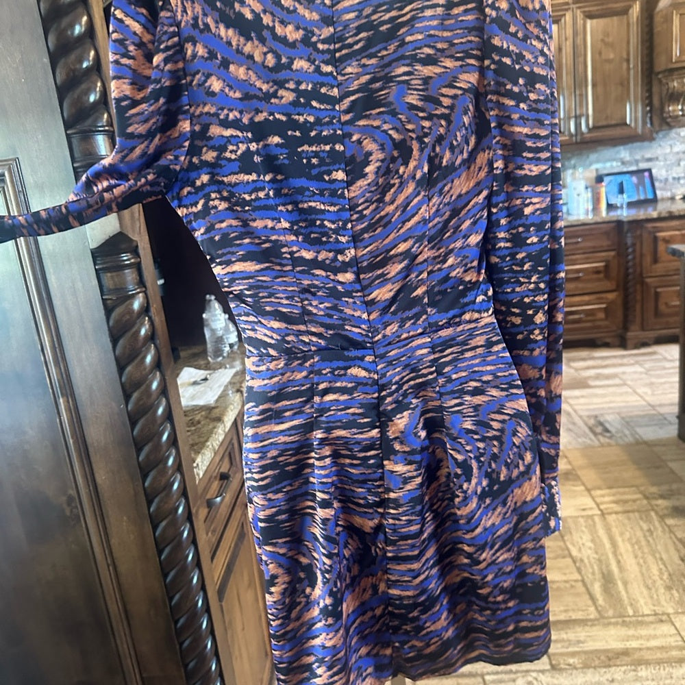 SIZE SMALL a.n.a Purple and Blue Plunge Neck Bodycon Dress