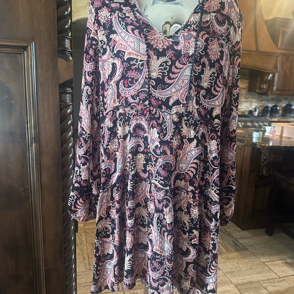 SIZE M Knox Rose Pink Ruffled Tiered Sundress