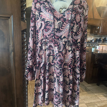 SIZE M Knox Rose Pink Ruffled Tiered Sundress