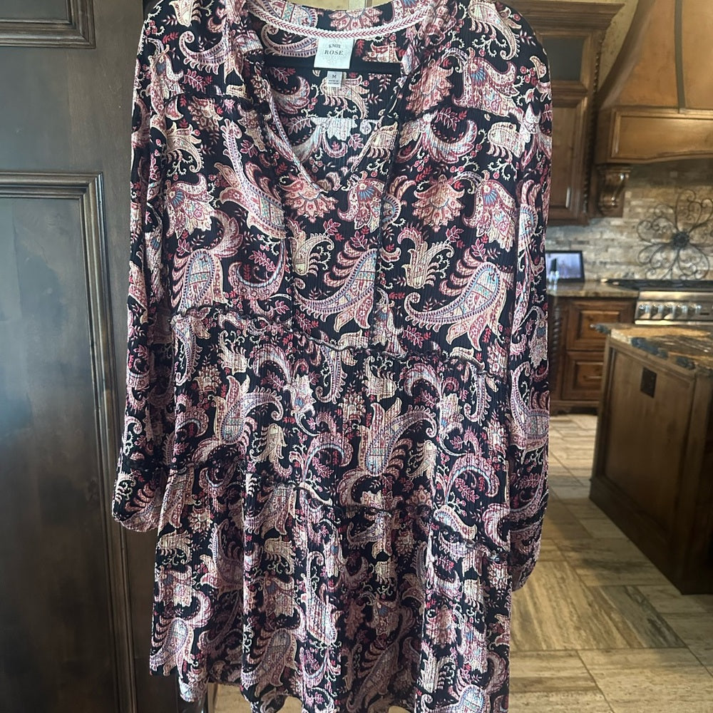 SIZE M Knox Rose Pink Ruffled Tiered Sundress