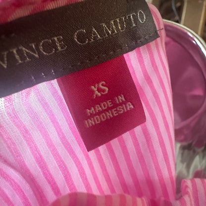 NWOT SIZE XS Vince Camuto Ruffled Pink Puff Sleeve Blouse