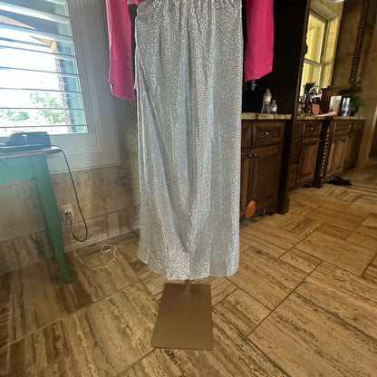NWT SIZE XS Show Me Your MuMu Silver Maxi Wrap Skirt