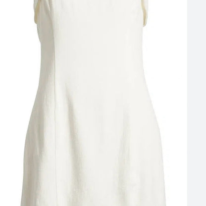 SIZE L BP White Strapless Sheath Dress Slit