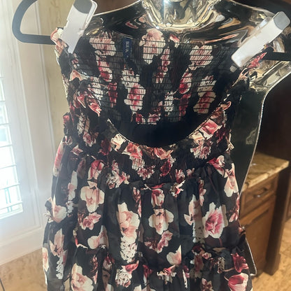 SIZE L Blue Life Skater Mini Skirt in Pink and Blue