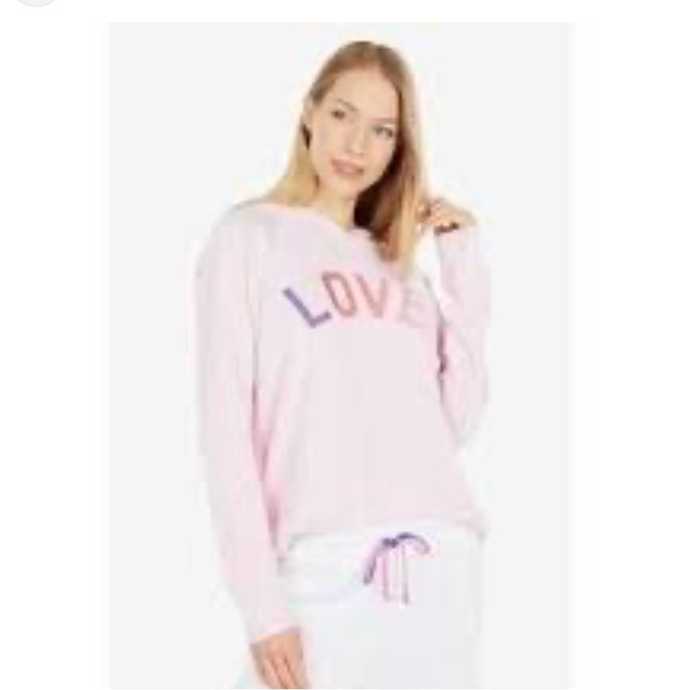 NWT SIZE S Sundry Pink LOVE Hoodie