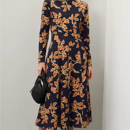 SIZE S Tanya Taylor Orange A-Line Dress with Bishop Sleeves