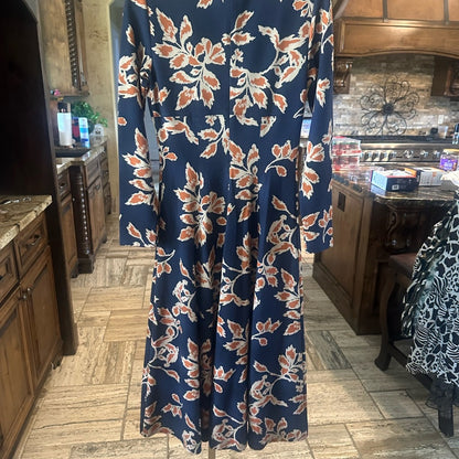SIZE S Tanya Taylor Orange A-Line Dress with Bishop Sleeves